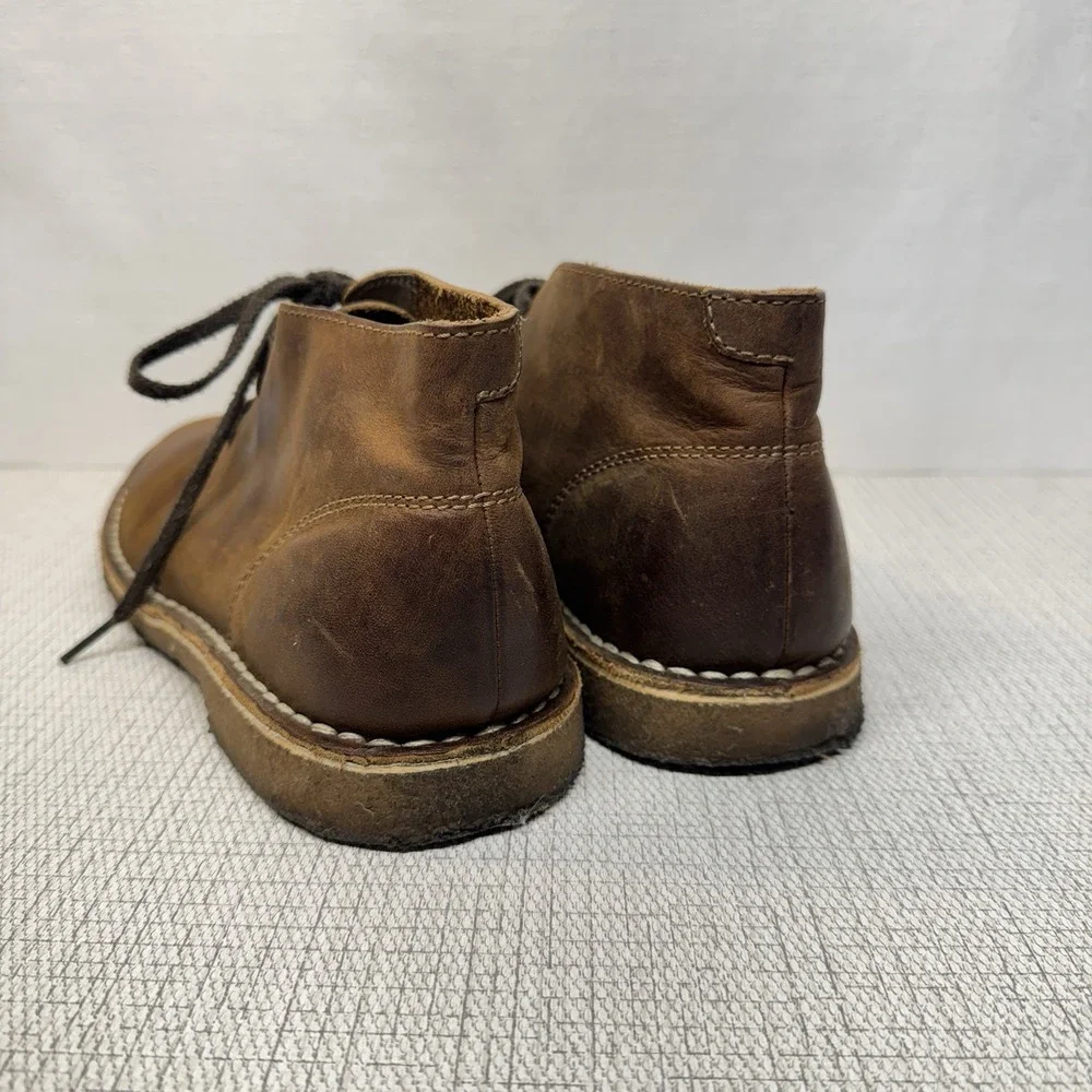 SeaVees 3 Eye Chukka Boots Mens 8‎ Brown Leather Lace Up Heritage Rugged Casual